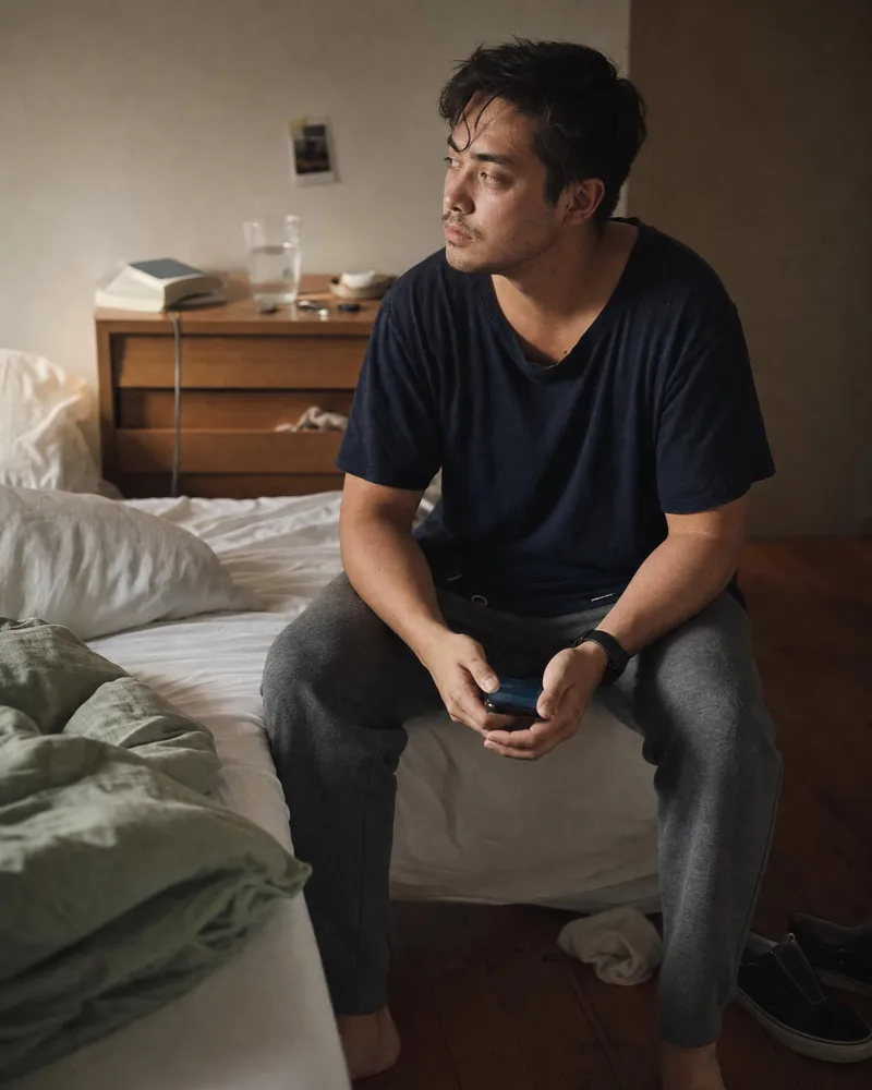 Person having a telehealth mental health consultation online
